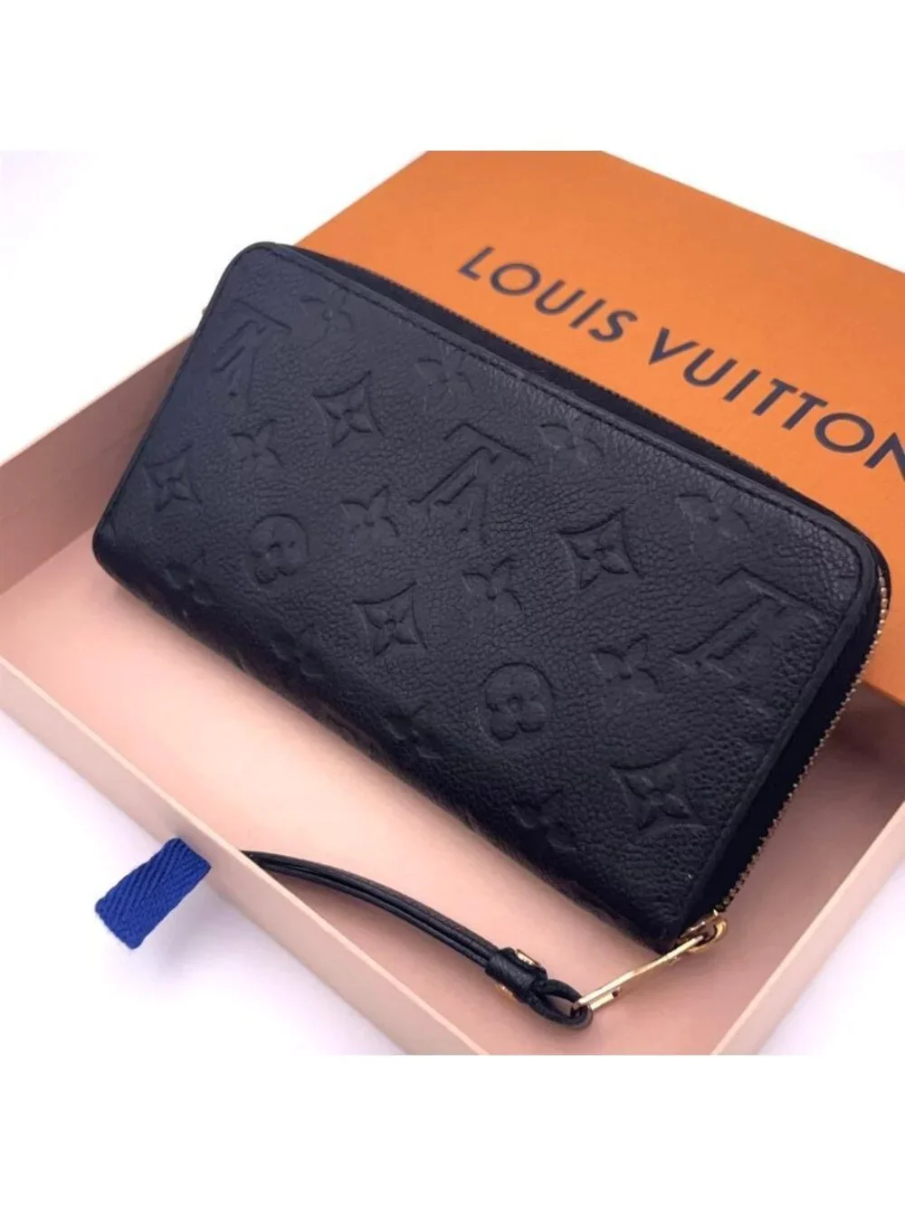 Louis Vuitton Monogram Empreinte Zippy Wallet Noir